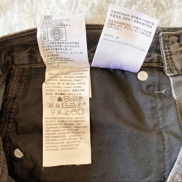 LEVI’S Ribcage Denim Mini Skirt Black 28 NEW NWT - Picture 9 of 11